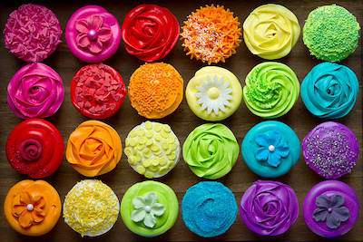 cupcake multicouleur